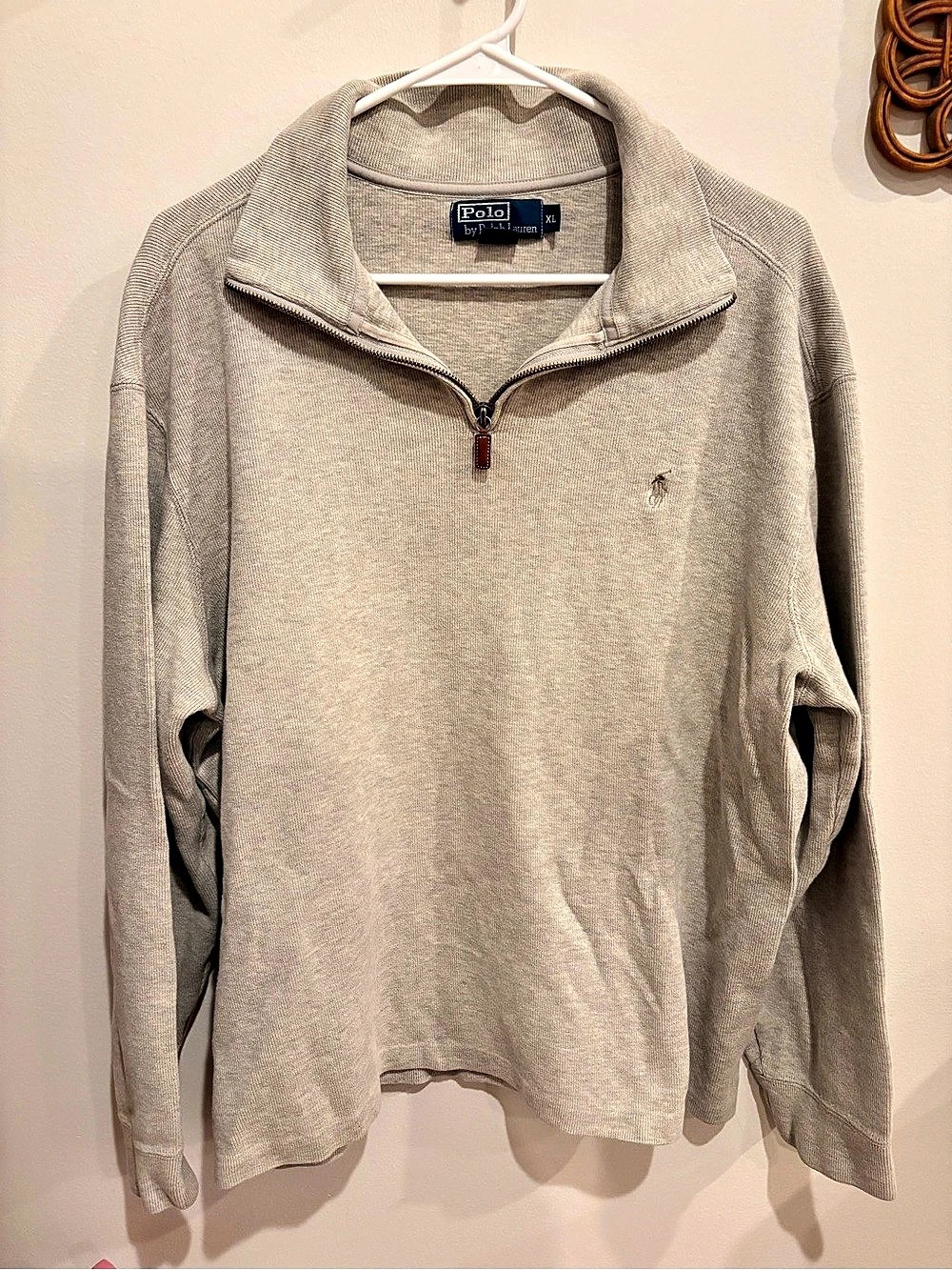 Vintage Polo by Ralph Lauren Men's Quarter-Zip Cotton Pullover Size XL